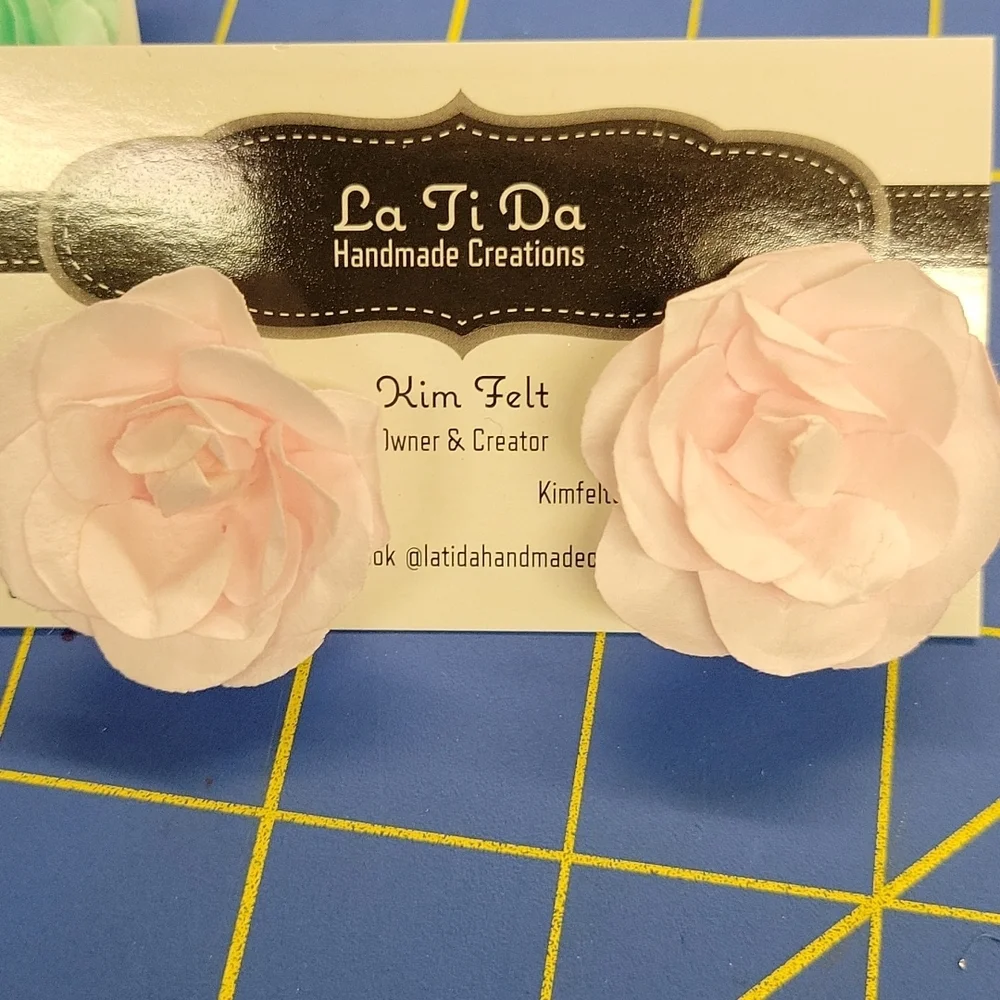 Paper Flower Post Earrings